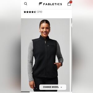 Fabletics Women's Large Black Vest